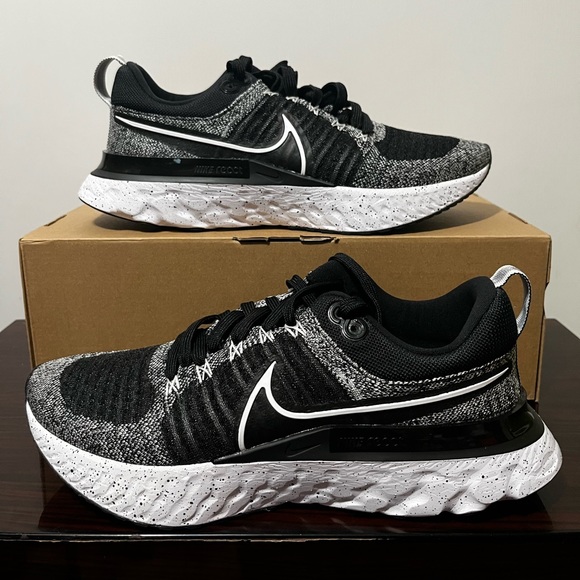 Nike React Infinity Run FK 2 "Oreo" Black White Flyknit CT2357-101 Mens Sizes - Picture 1 of 2